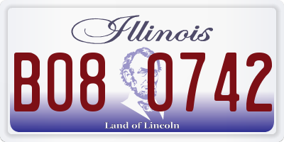 IL license plate B080742