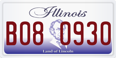 IL license plate B080930