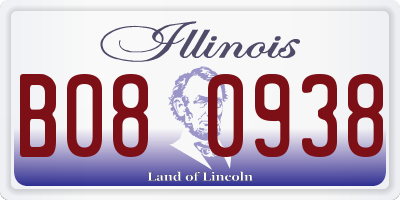 IL license plate B080938