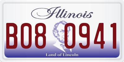 IL license plate B080941