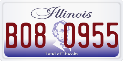 IL license plate B080955