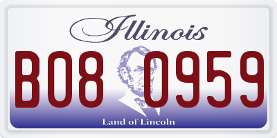 IL license plate B080959