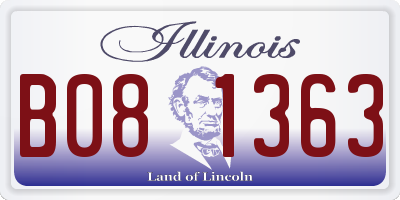 IL license plate B081363