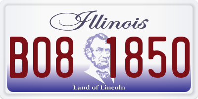 IL license plate B081850