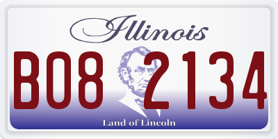 IL license plate B082134