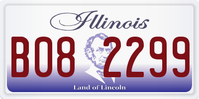 IL license plate B082299