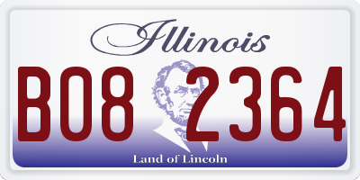 IL license plate B082364