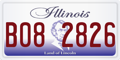IL license plate B082826