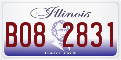 IL license plate B082831