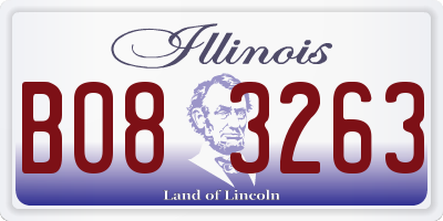 IL license plate B083263