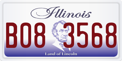 IL license plate B083568
