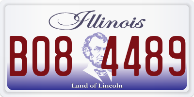 IL license plate B084489
