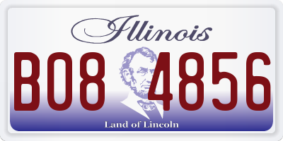 IL license plate B084856