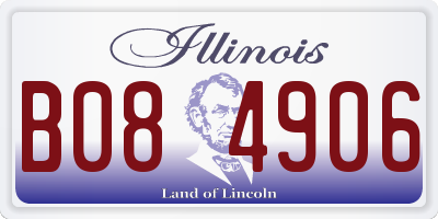 IL license plate B084906
