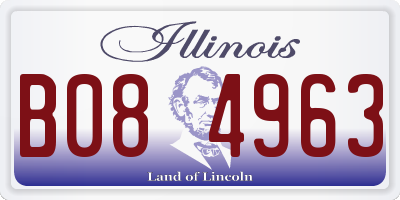IL license plate B084963