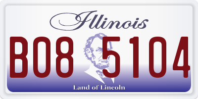 IL license plate B085104