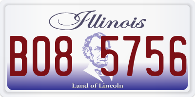IL license plate B085756