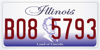 IL license plate B085793