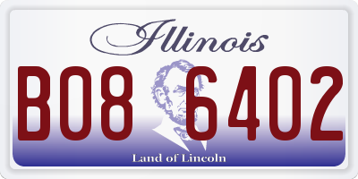 IL license plate B086402