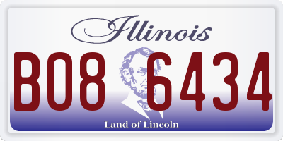 IL license plate B086434