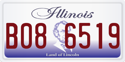 IL license plate B086519