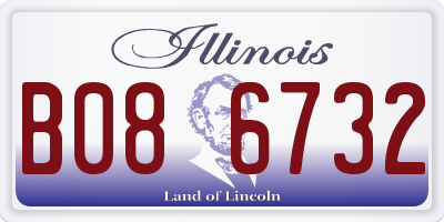IL license plate B086732