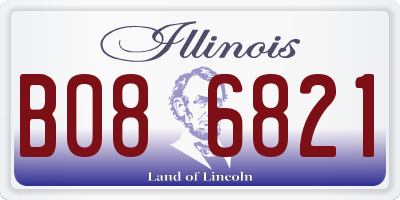 IL license plate B086821