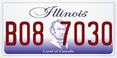 IL license plate B087030