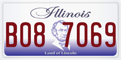 IL license plate B087069