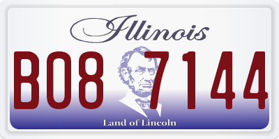 IL license plate B087144