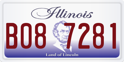 IL license plate B087281