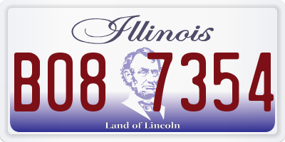 IL license plate B087354