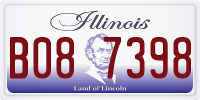 IL license plate B087398