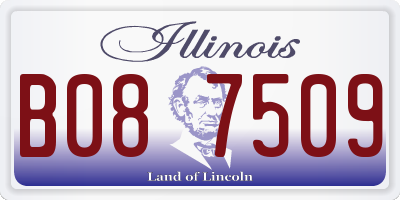 IL license plate B087509