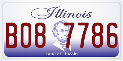 IL license plate B087786