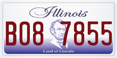 IL license plate B087855