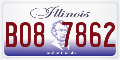IL license plate B087862