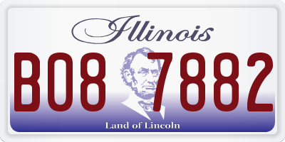 IL license plate B087882