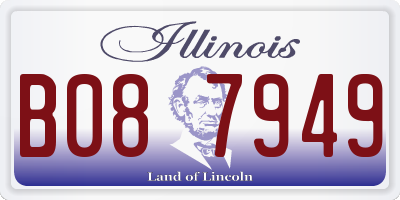 IL license plate B087949