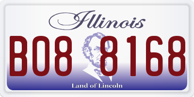 IL license plate B088168