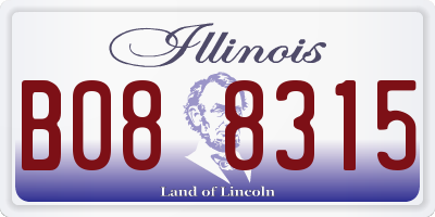 IL license plate B088315