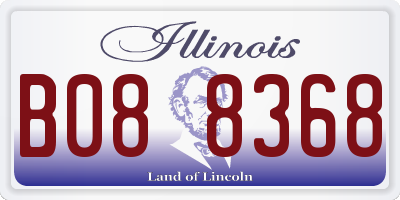 IL license plate B088368