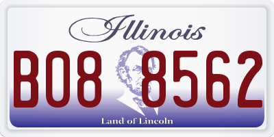 IL license plate B088562