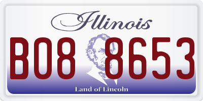 IL license plate B088653