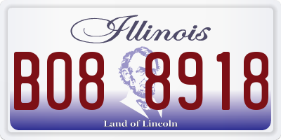 IL license plate B088918