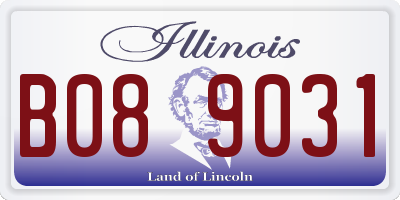 IL license plate B089031