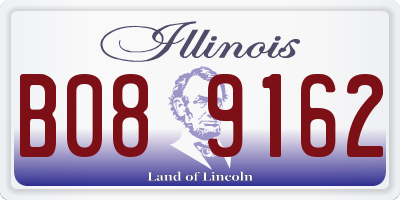 IL license plate B089162