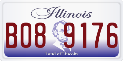 IL license plate B089176