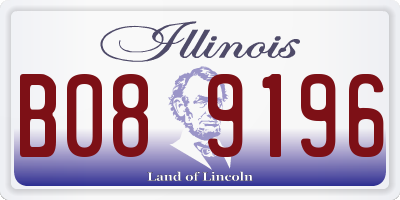 IL license plate B089196