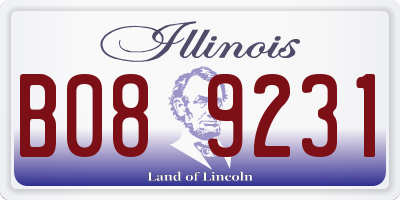 IL license plate B089231